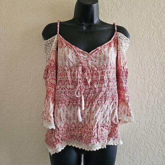 Angie Cold Shoulder Blouse - Picture 1 of 7